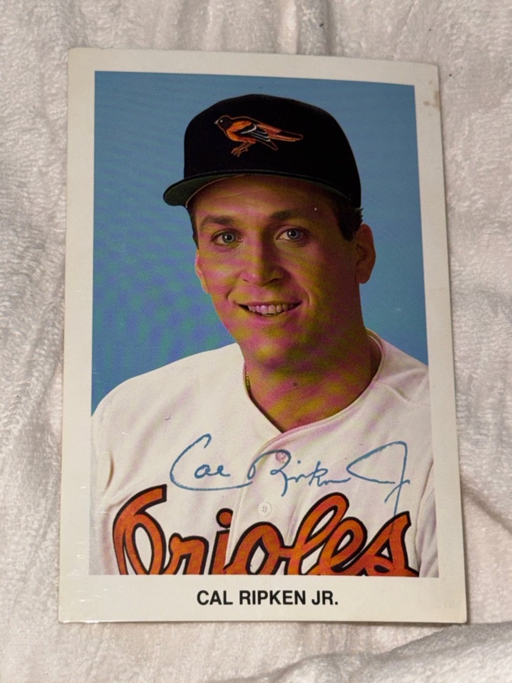 Signed Baseball Card - Orioles Player in White Jersey